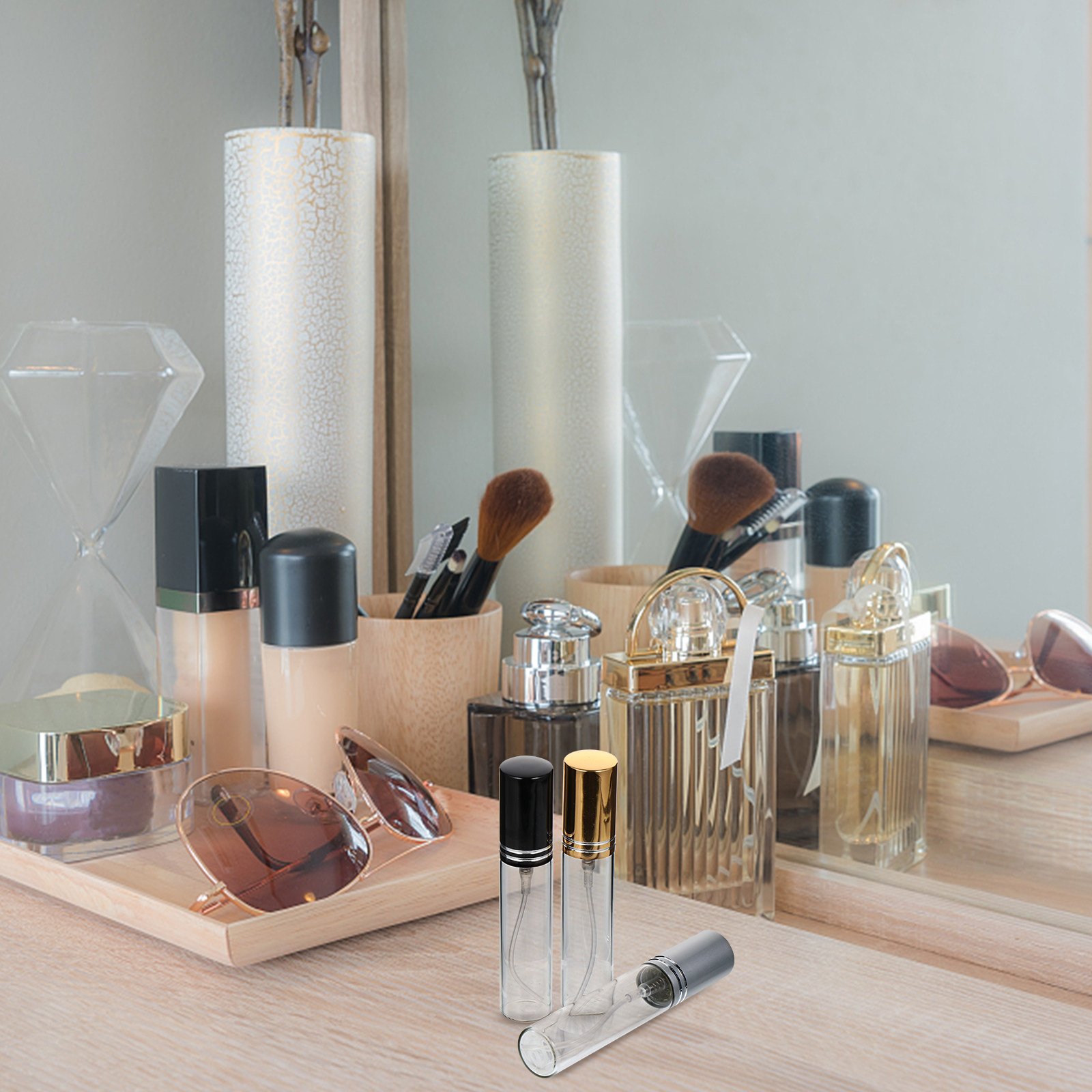Misting Bottle Fine - 6 шт. Премиум-класса герметичных портативных флаконов