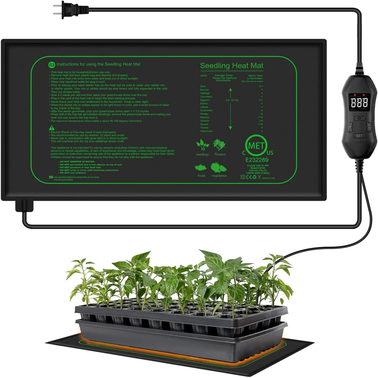 Тепловой коврик для рассады с  – обзор и цена Rooting Gel Clone
